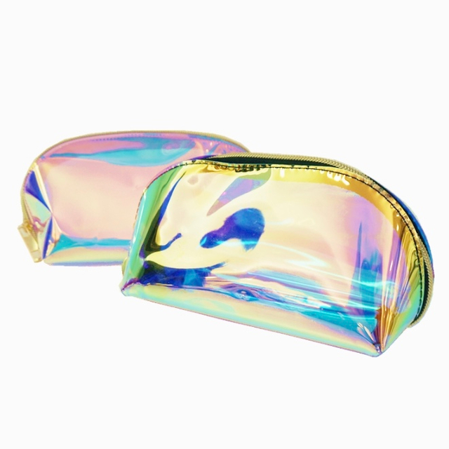 透明 TPU ホログラフィック化粧バッグ