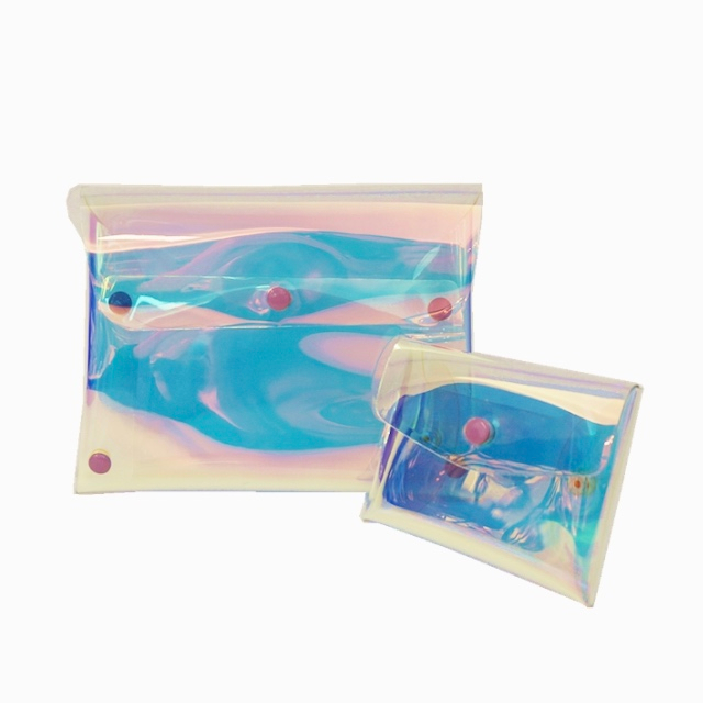 ホログラフィック TPU 透明化粧品メイクアップ バッグ